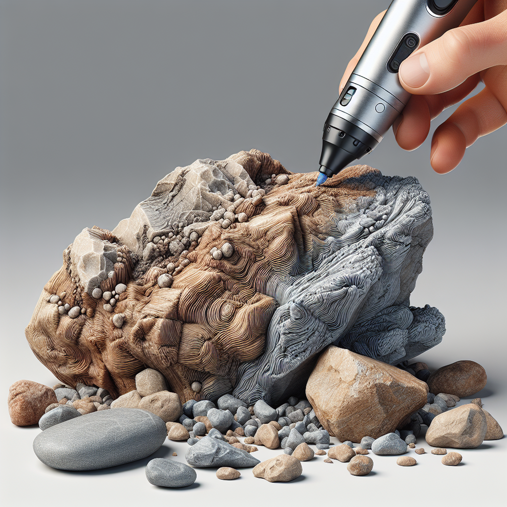 ¿Cómo dibujar texturas realistas de rocas y piedras con un bolígrafo 3D?